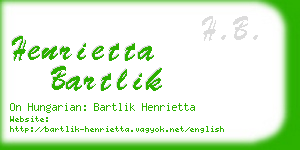 henrietta bartlik business card